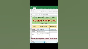 Cara cepat menggunakan Rumus / Formula HYPERLINK di Excel #belajarexcel #exceltips #excelindonesia
