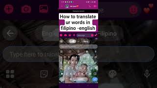 How to translate ur words Filipino -English on messenger #subscribe my channel