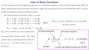 Basis Sets (Lecture 12)