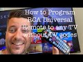 How To Program RCA Universal Remote To Any TV Without TV Codes In Less Than 3 Minutes 
