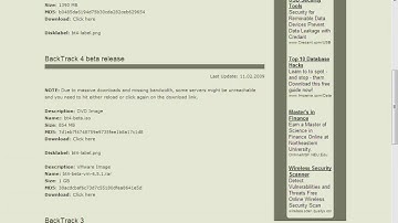 Downloading BackTrack 4 Beta ISO
