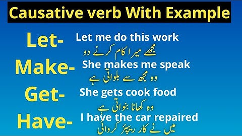 Causative verb in English | All causative verb with example |