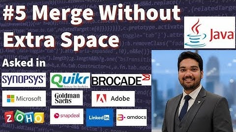Merge Without Extra Space | in Java | Must-Do Coding Questions | Code With Dinesh