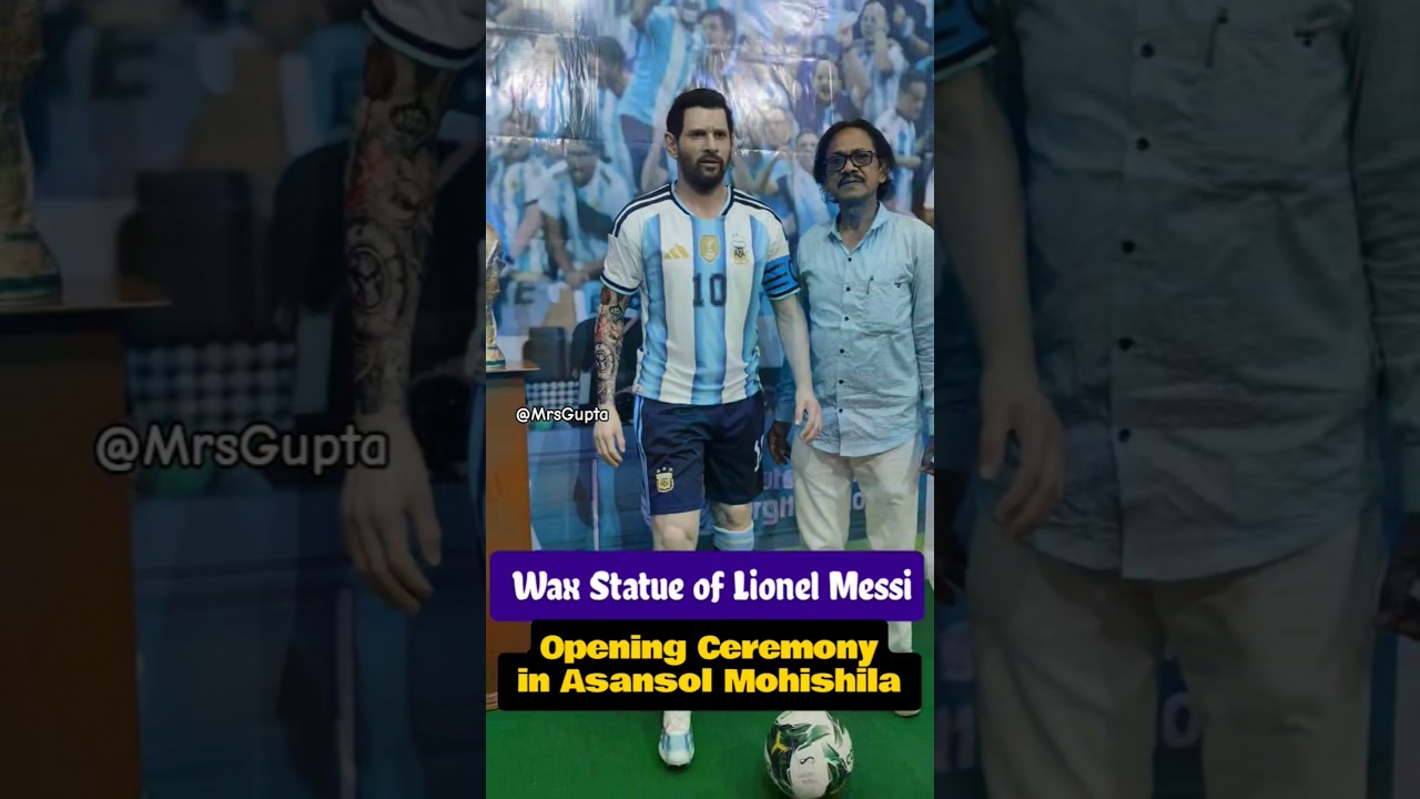 Церемония открытия восковой статуи Лионеля Месси в Асансоле ❤️ ⚽ 