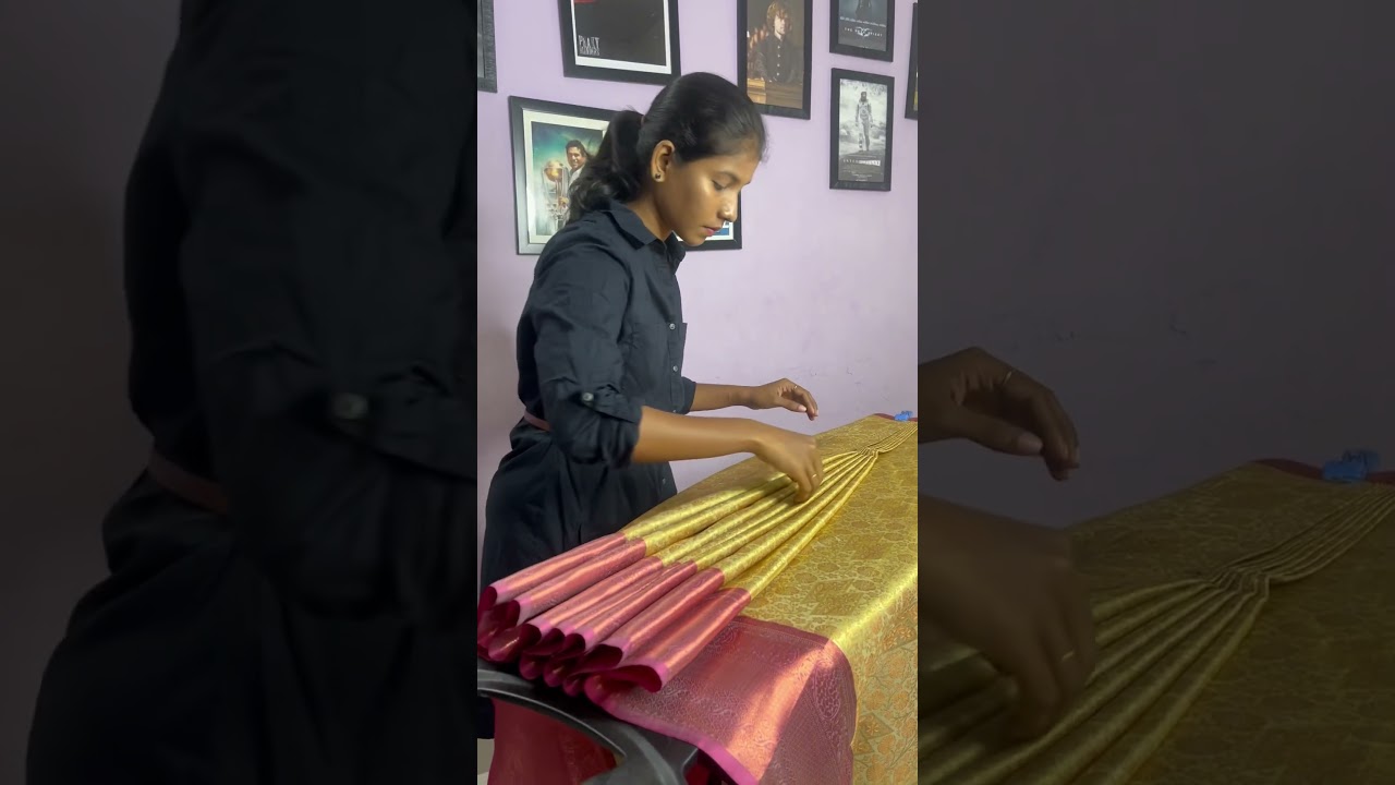 From now on, we are also providing a flowy saree pre-pleating service 