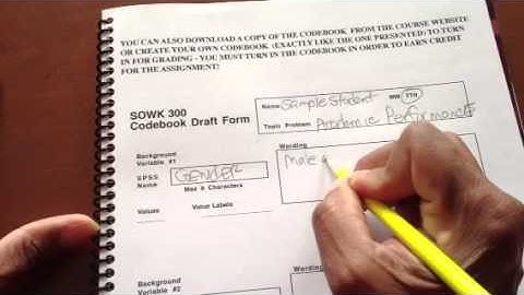 How to create your SPSS codebook for SOWK 300