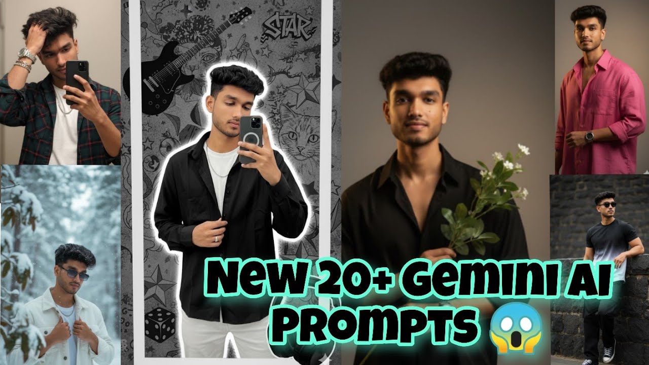 New 20 Plus Gemini AI Prompts for Boys 😱😲|| Google Gemini Photo Prompt ...