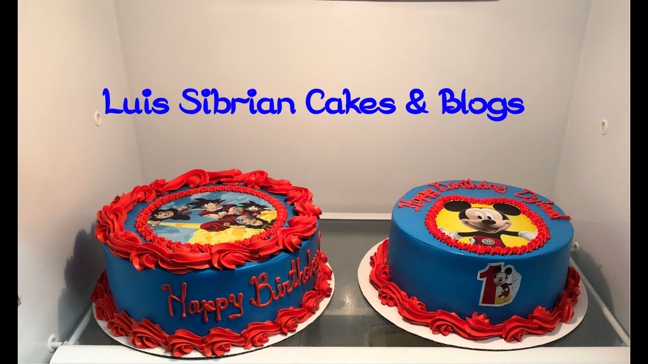 Decorando Pasteles De Goku Y Mickey Mouse Youtube
