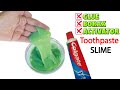 NO GLUE CLOSEUP TOOTHPASTE AND SALT SLIME WITHOUT BORAX AND ANY ACTIVATOR!! 1 Ingredient Slime !!