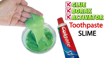 NO GLUE TOOTHPASTE SLIME ASMR/I TRIED TO MAKE SLIME WITH TOOTHPASTE WITHOUT GLUE BORAX/SLIME MAKING