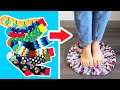 Сonvert old socks into useful doormat CREATIVE IDEA FOR OLD SOCKS