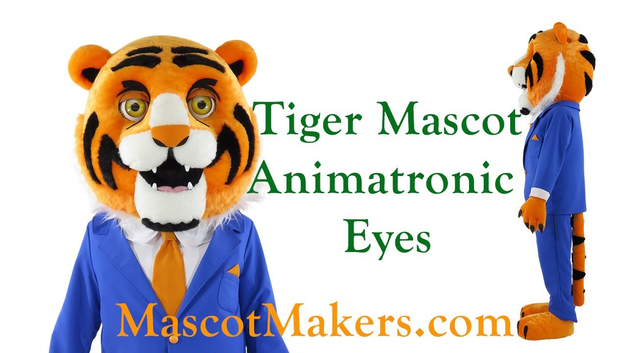 Page Tiger Mascot Animatronic Eyes - YouTube