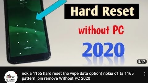 nokia 1165 hard reset (no wipe data option) nokia c1 ta 1165 pattern pin remove Without PC 2020
