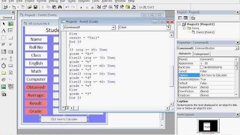 Microsoft Visual Basic 6.0 - Tutorials (Urdu) - Part 08 - Nested IF