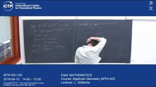 Algebraic Geometry (MTH-AG) Lecture 18