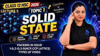 TOPIC 1 SOLID STATE (LECTURE 5 ) (PACKING IN CRYSTALLINE SOLID IN THREE DIMENSION)