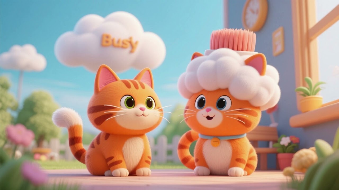 Облачные волосы оранжевой кошечки Brushy Brush – Забавная песенка о том, как ухаживать за собой д...