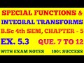 EX. 5.3 QUE. 7 TO 12 | LAPLACE TRANSFORMS | B.Sc 4th SEM MATHS | SPECIAL FUNC. & INTEGRAL TRANSFORMS