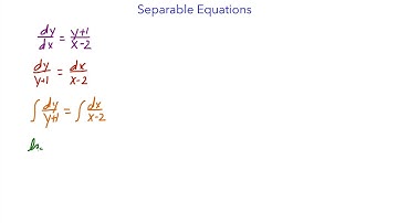 Differential Equations: Separation of Variables Example 2