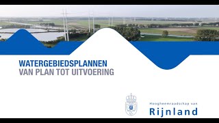 Watergebiedsplannen Van Plan Tot Uitvoering