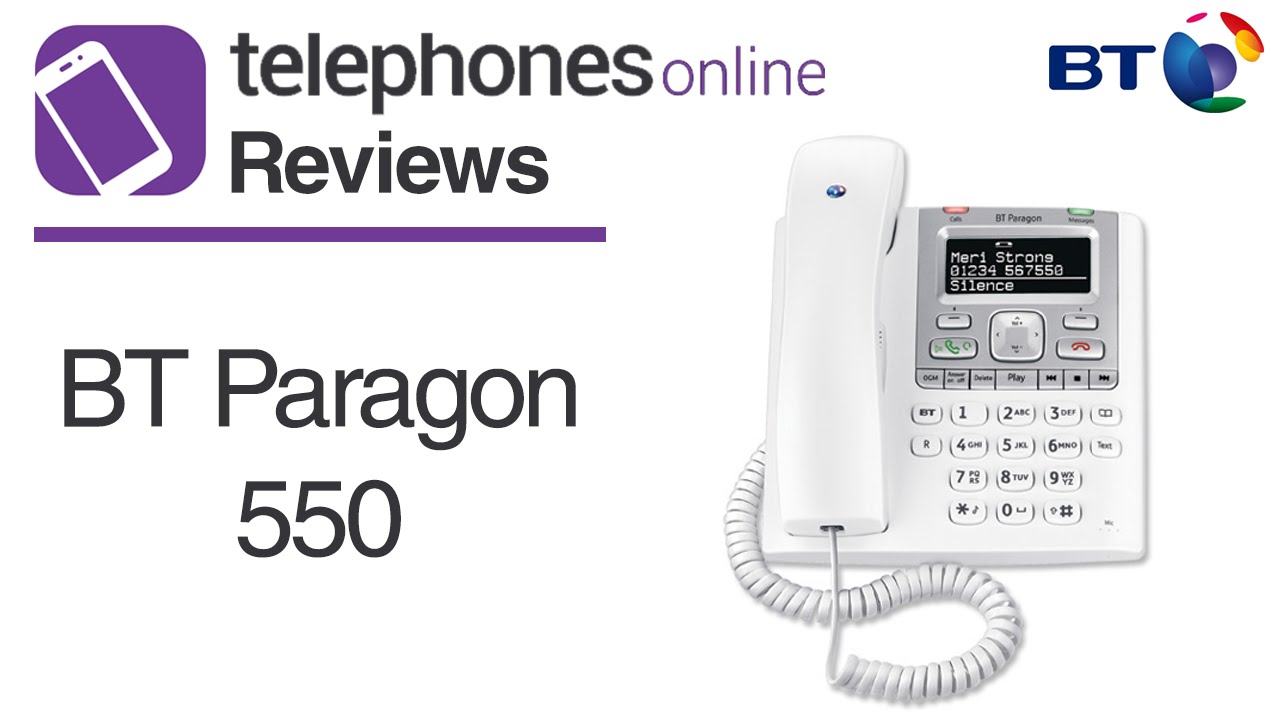 BT Paragon 550 Corded Telephone Review By Telephones Online