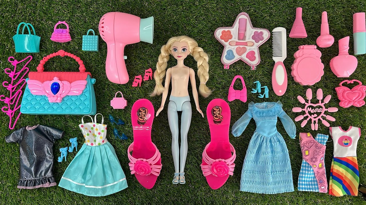 Disney Princess Doll Makeover | DIY Miniature ideas for Barbie | Wig, Dress, Faceup and more!