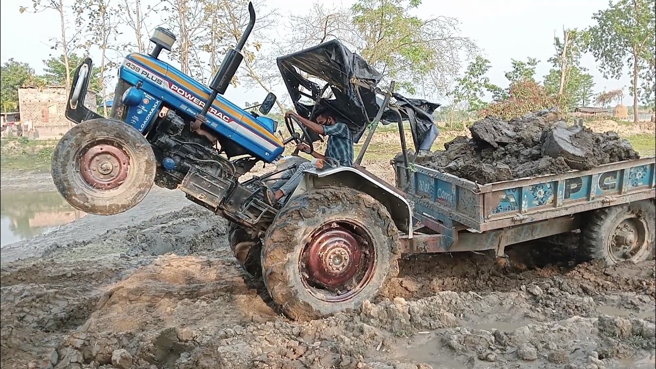 tractor ki bhabe Mati Kathi aise jcb 3dx pawertrac 439 Mahindra 575