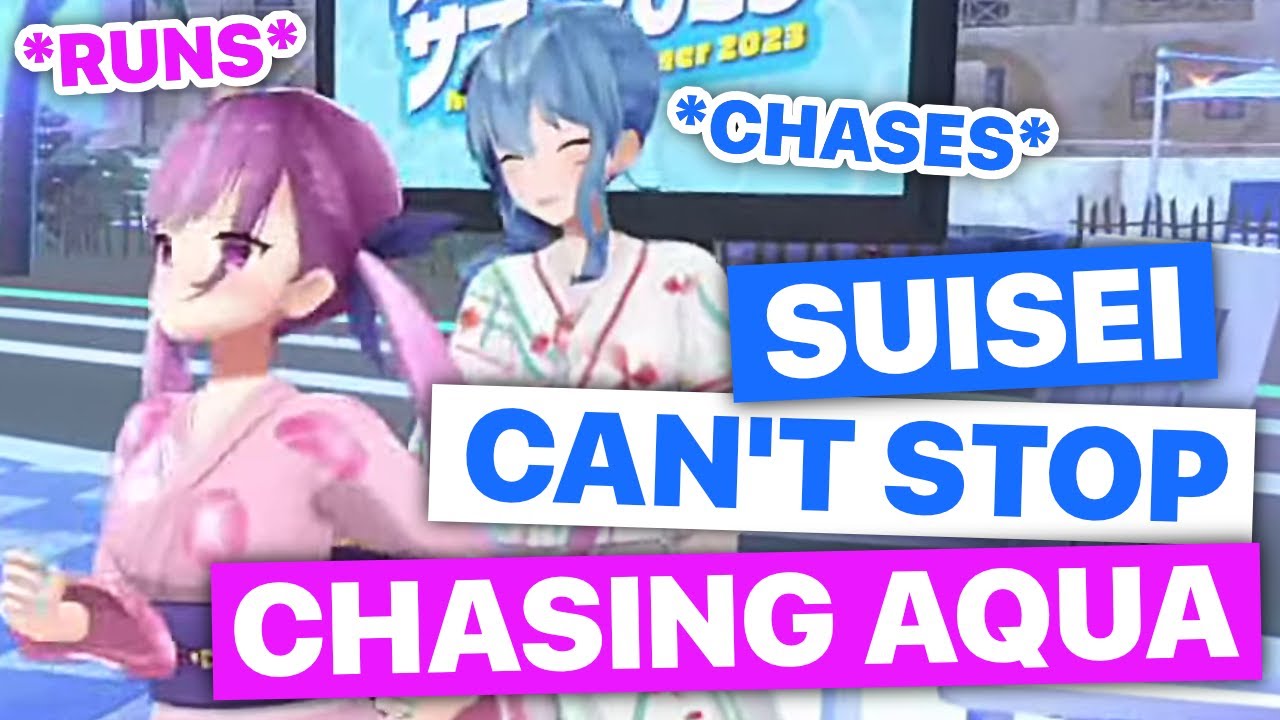 Suisei Keeps Chasing Aqua (Hoshimachi Suisei & Minato Aqua / Hololive) [Eng Subs]