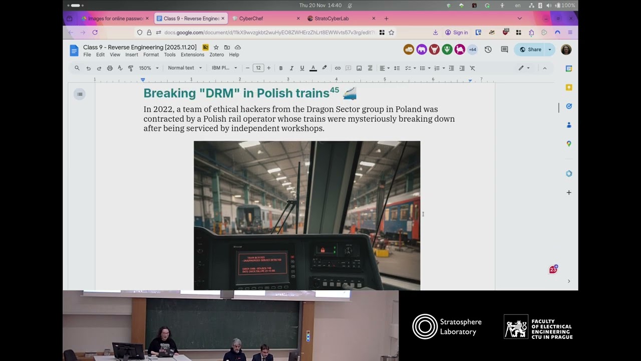 Ing M. Rigaki: Introduction to Security (B4M36BSY) – 09 [20. 11. 2025, ZS 25/26]