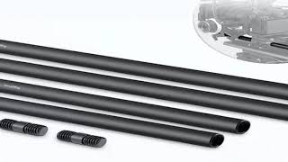 SmallRig 15mm Rods Pack with M12 Thread Rod Cap Connectors Aluminum Alloy Rods for Mattebox Follow F