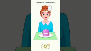 Dop 2 ( Delete One Part ) She doesn't eat sweet #dop2 #games #youtubeshorts