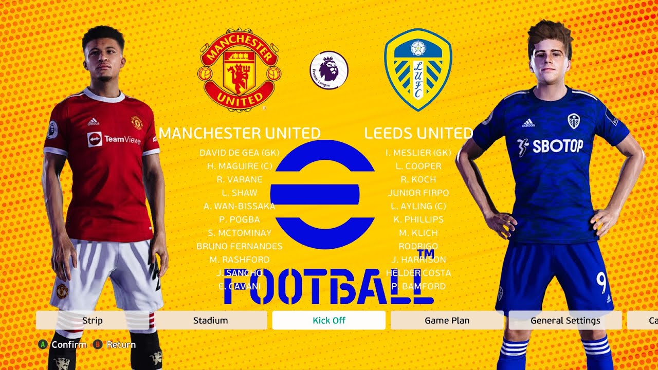 PES 2021 - Manchester United vs Leeds United | English Premier League 2021-2022 Opening