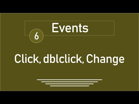 6 - ( jQuery Tutorial ) Events:  Click, Dblclick, Change