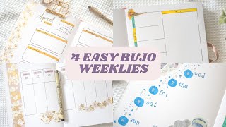 4 Easy Weekly Layout Ideas for your Bullet Journal