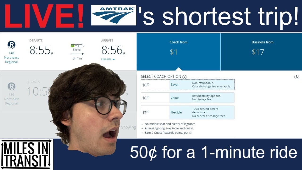 live-shortest-amtrak-trip-in-the-us-youtube
