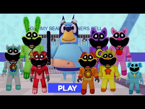 BLUEY BARRY'S PRISON VS ALL SMILLING CRITTERS - Walkthrough Full Gameplay #obby #roblox