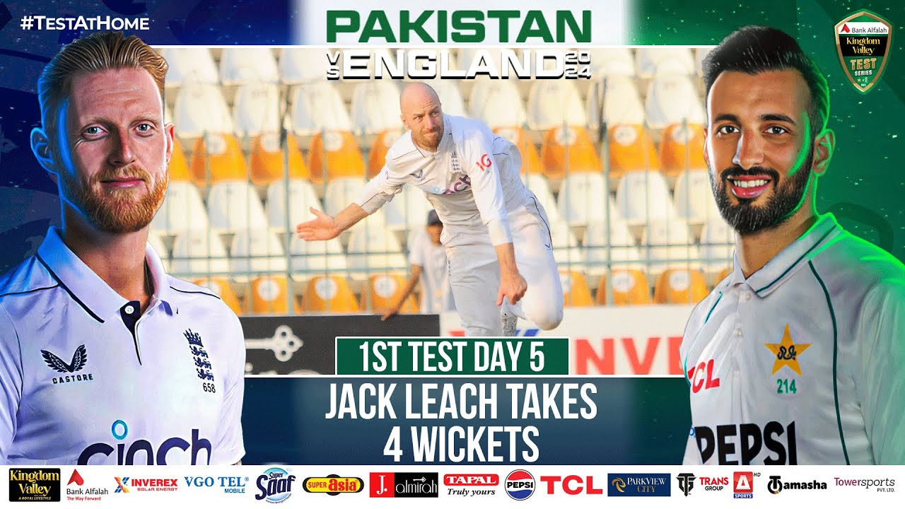 Jack Leach Takes 4 Wickets | Pakistan vs England | 1st Test Day 5 | PCB | M4B1A