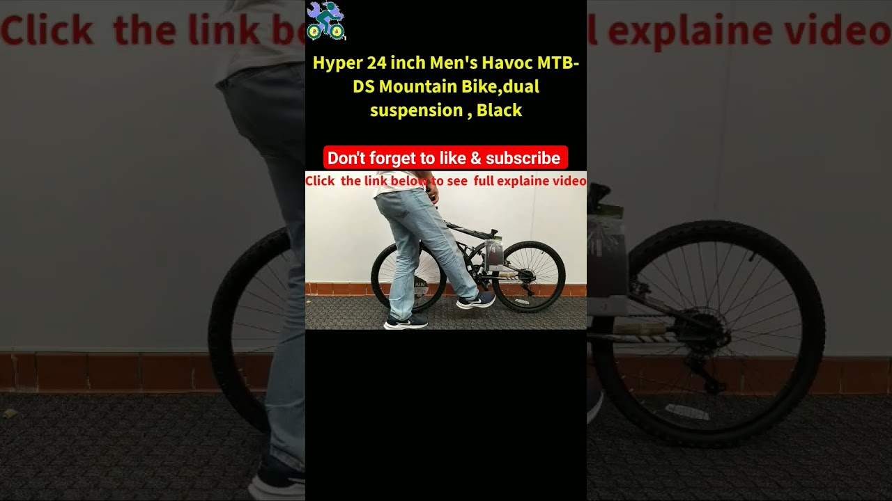 Hyper 24 inch Men's Havoc MTB-DS Mountain Bike,dual suspension , Black slot 980