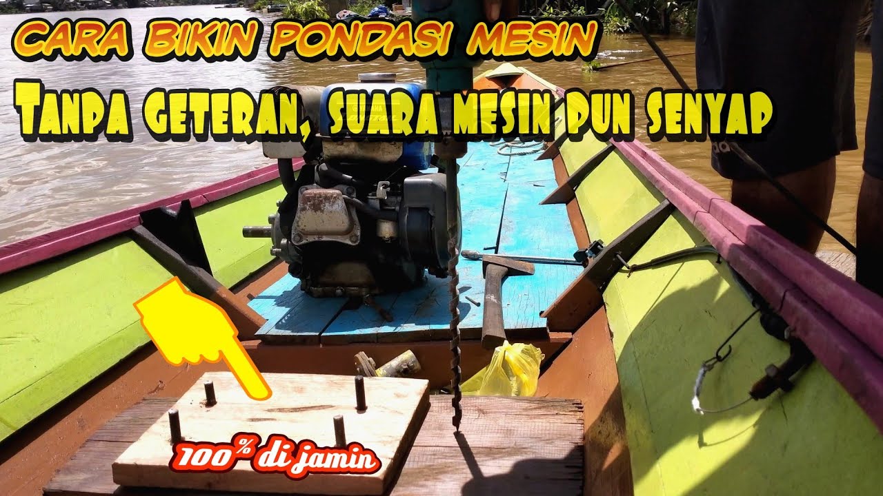 Cara masang mesin perahu mancing, dan selang sedot perahu mancing