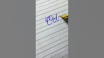 cursive writing (October) #shorts #calligraphy #handwriting #english #cursivewriting #writing