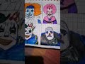 mi dibujo de todos los payasos de BETA echos por mi inferno,404,mini mini.exe,roxi,duplo y garras
