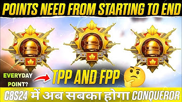 🤔 SOLO,DUO,SQUAD TPP OR FPP WHICH IS BEST FOR CONQUEROR | HOW MANY POINTS NEED FROM STARTING TO END