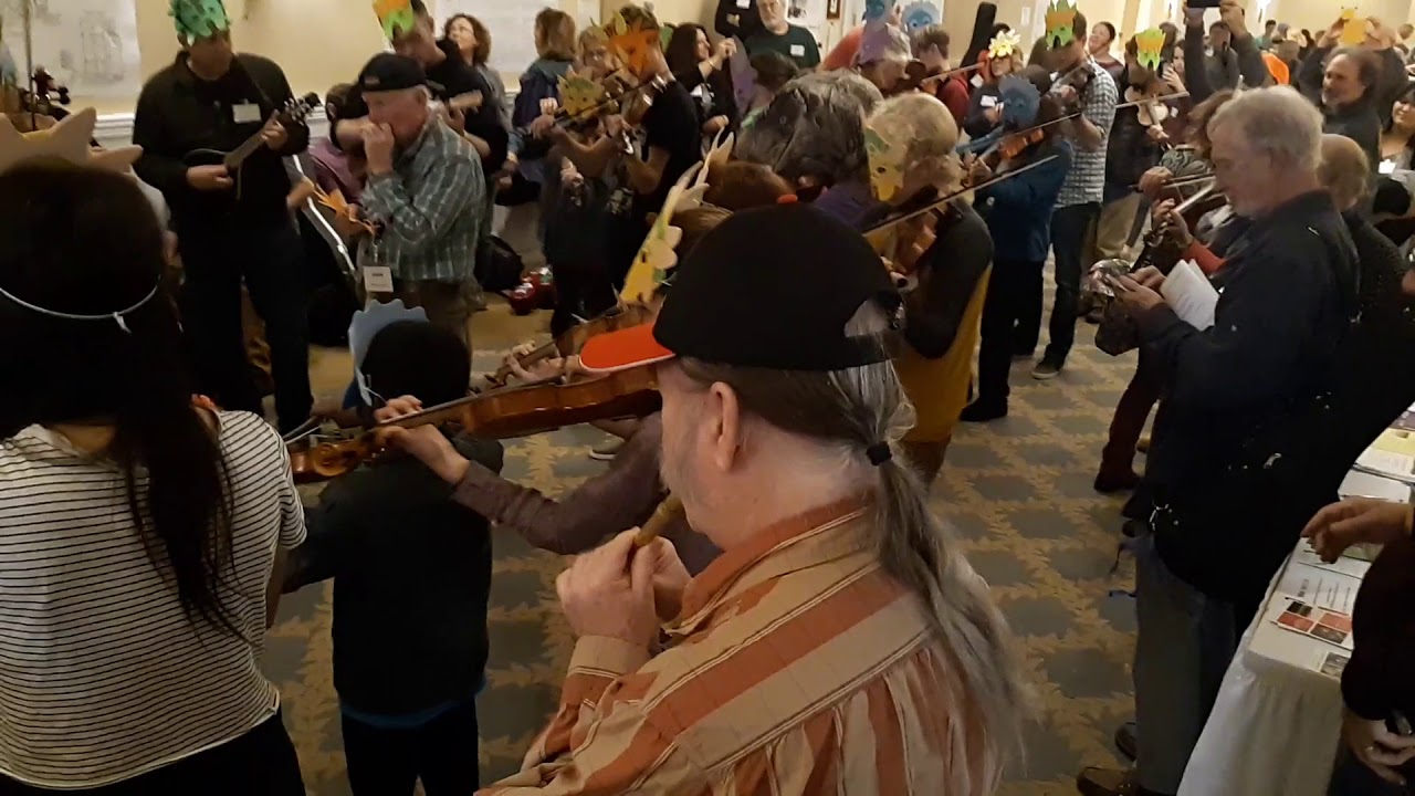 Cellosaurus Stomp Flash MOB at Fiddle Hell 2018
