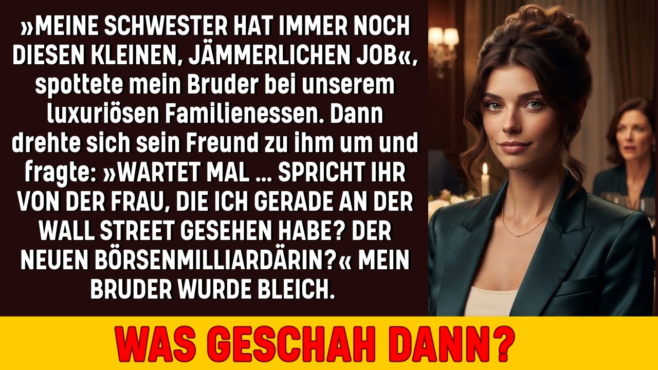 Sie haben mir gesagt, ich solle klein bleiben. „Du bist nur die stille Tochter“, sagten sie. Gestern Abend, beim sechzigsten Geburtstag meines Vaters im Monarch Hotel, hat mein Bruder vor...