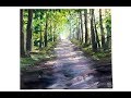 Painting a Forest in Watercolor light and shadows