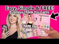 DIY Business Thank You Cards for FREE! In Under 10 Minutes! (Beginner Friendly)