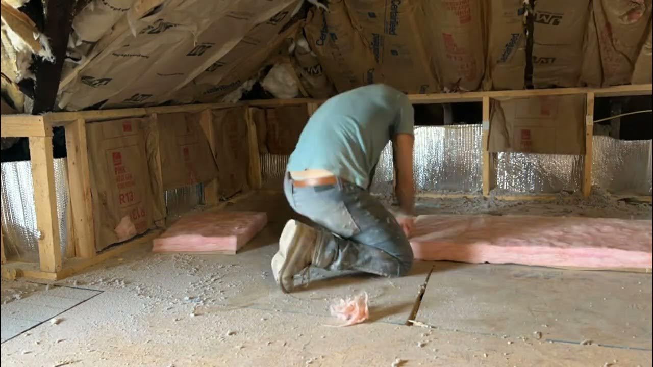Installing Pink Next Gen Fiberglass R13 Insulation YouTube