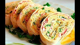Готовим лаваш с начинкой. Готовим лаваш с начинкой.