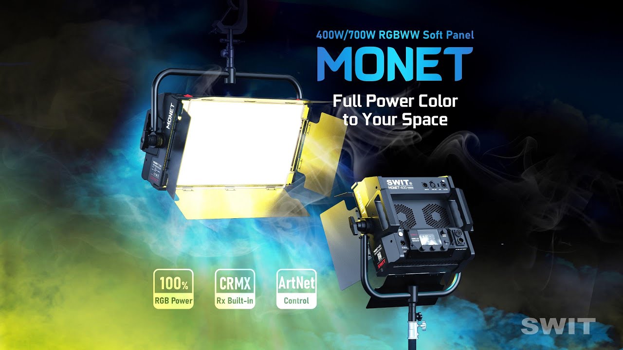 SWIT | MONET RGBWW Studio Panel Lights