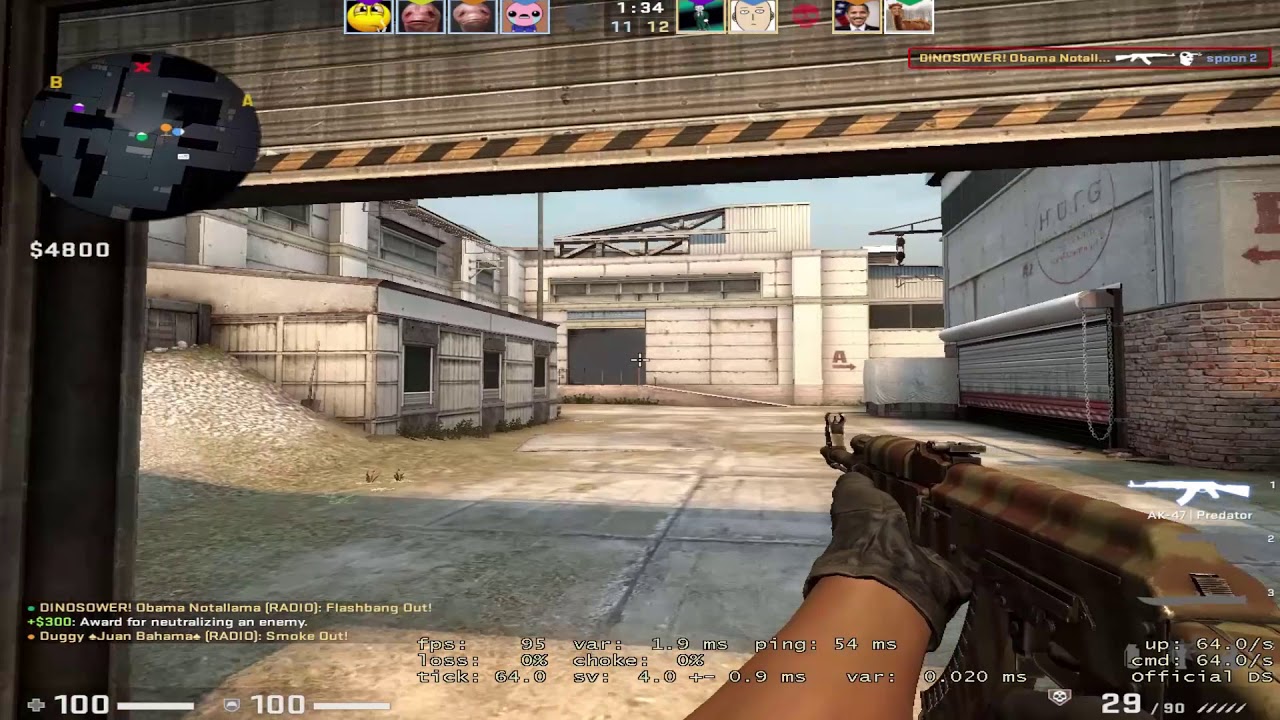 Nasty one tap down middle, through connector